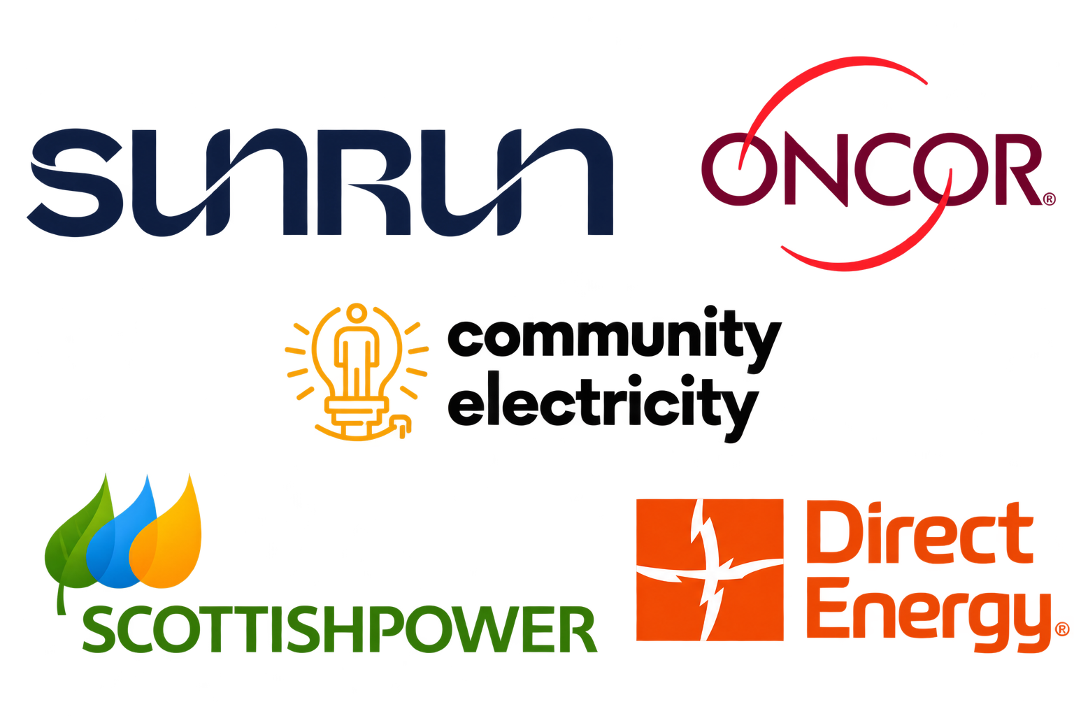 Sunrun, Oncor, Community Electricity, ScottishPower and Direct Energy